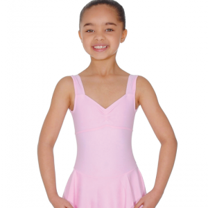 Emilie Matte Lycra Sleeveless Skirted Leotard