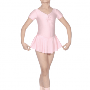 LUCY Short Sleeve Lycra Leotard With Skirt