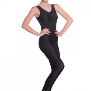 Sleeveless Ruched Front Nylon/Lycra Catsuit