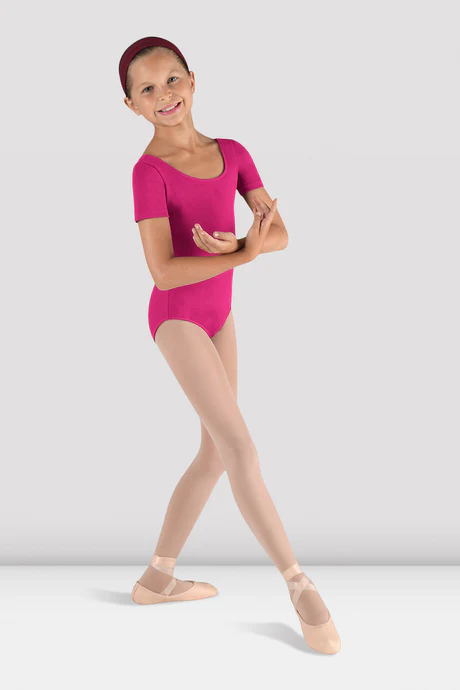 Girls Short Sleeve Round Neck Leotard - Image 9