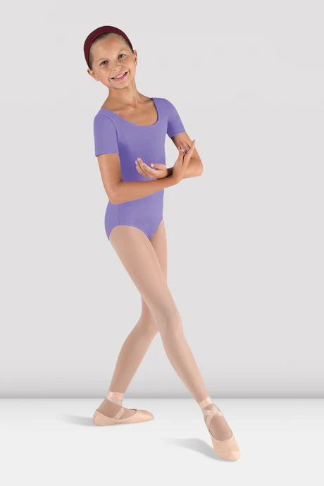Girls Short Sleeve Round Neck Leotard - Image 6