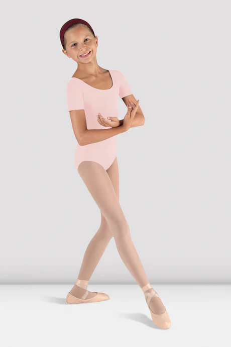 Girls Short Sleeve Round Neck Leotard - Image 5