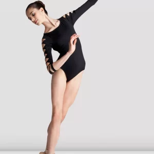 Ladies Sheer Macie Twist Detail Leotard