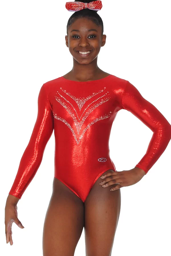 Elegance Long Sleeve Shine Gymnastics Leotard Motif 7 - Image 8