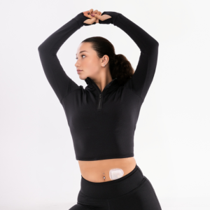Long Sleeve Zip Crop Top