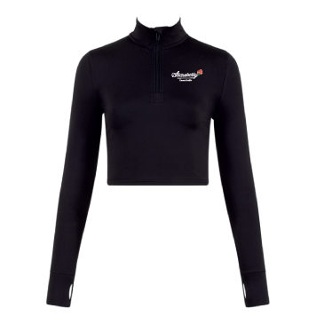 Strawberry Long Sleeve Zip Crop Top - Image 2
