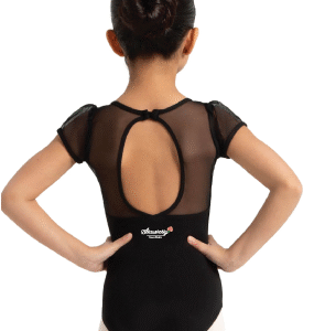 Strawberry Puff Sleeve Keyhole Back Leotard