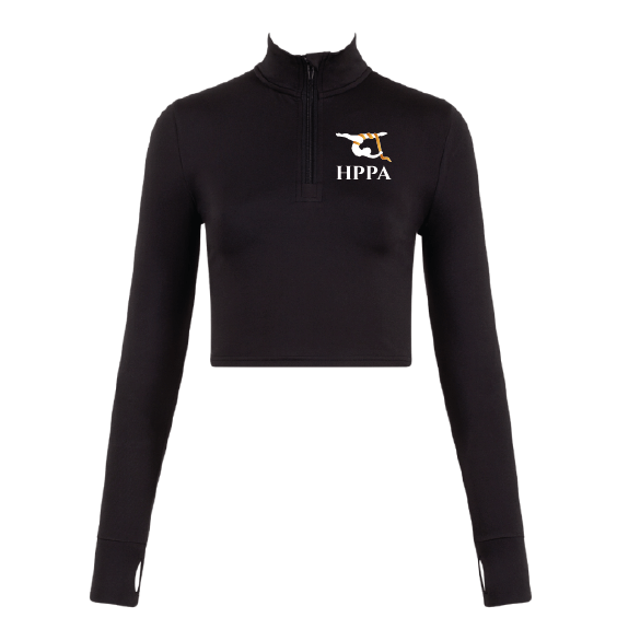 HPPA Long Sleeve 1/2 Zip Crop Top - Image 2